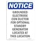 Signmission OSHA Notice, 5" Height, Grounded Electrode Conductor For Sign, 5" X 3.5", Portrait OS-NS-D-35-V-13173 - alternate 1